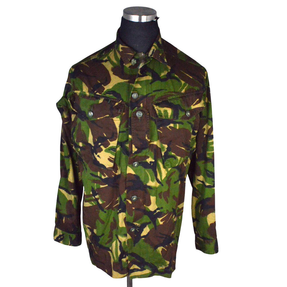 British Army Camo Military Woodland DPM Shirt 180/96 M Regular Zip